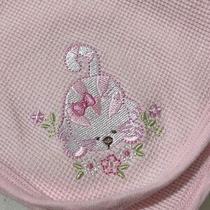 Starting Out One Cat Theme Baby Girl Throw Blanket 25" x‎ 34" Pink Embroidered